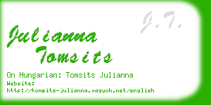 julianna tomsits business card